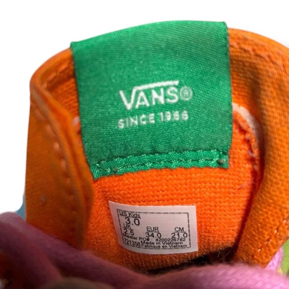 Vans SK8 Hi Zip SESAME STREET 'Big Bird' Boys Girls‎ Unisex Shoes Size 3 EU 34